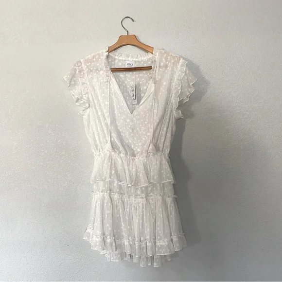 white faux leather dress Cream Faux Leather Ribbon Detail Ruffle Sleeve Dress *FINAL SALE* – SSYS